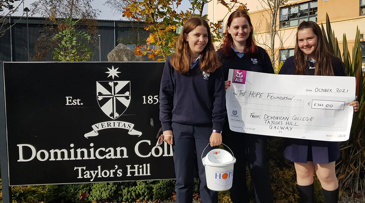 Dominican College Galway TY Students Sell Butlers Chocolate Bars for HOPE